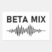 Beta Mix - Audio Waveform Rechteckiger Aufkleber (Vorderseite)