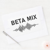 Beta Mix - Audio Waveform Rechteckiger Aufkleber (Umschlag)