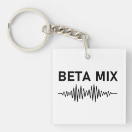 Beta Mix - Audio Waveform Schlüsselanhänger