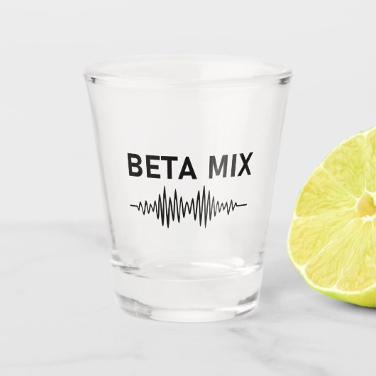 Beta Mix - Audio Waveform Schnapsglas (Vorderseite)