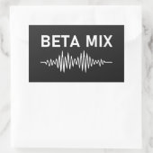 Beta Mix - Audio Waveform V2 Rechteckiger Aufkleber (Tasche)