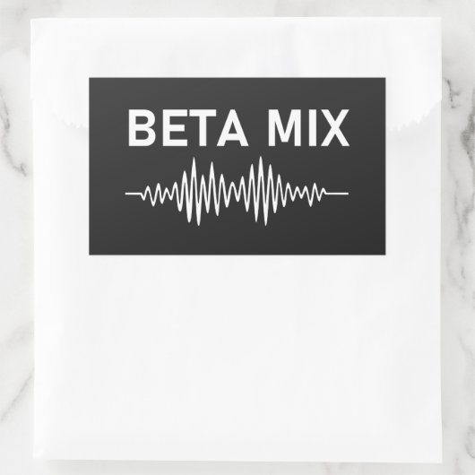 Beta Mix - Audio Waveform V2 Rechteckiger Aufkleber (Tasche)
