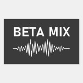 Beta Mix - Audio Waveform V2 Rechteckiger Aufkleber (Vorderseite)
