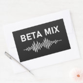 Beta Mix - Audio Waveform V2 Rechteckiger Aufkleber (Umschlag)