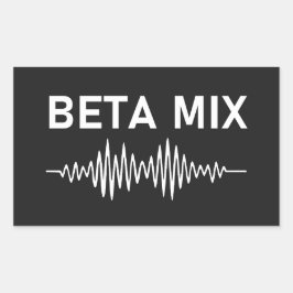 Beta Mix - Audio Waveform V2 Rechteckiger Aufkleber