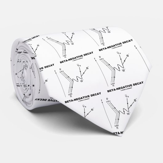 Beta-Negativer Zerfall (nukleare Physik) Krawatte (Gerollt)