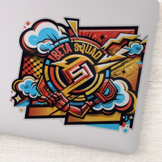 Beta-Quadrat Aufkleber (Detail)