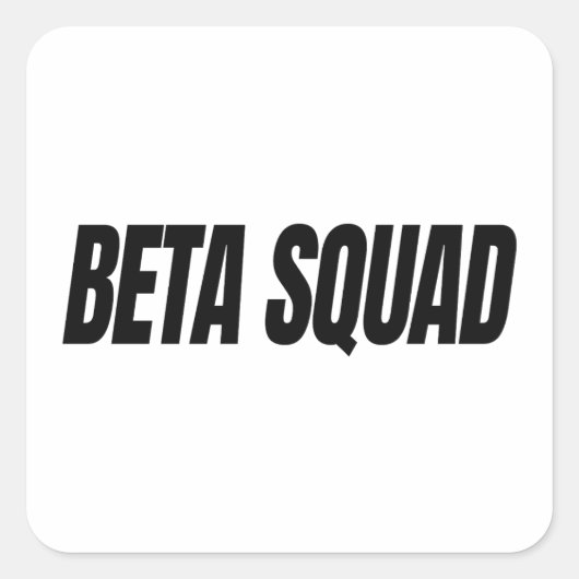 BETA SQUAD QUADRATISCHER AUFKLEBER (Vorderseite)
