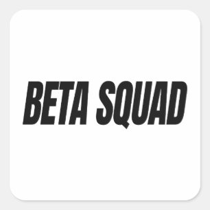 BETA SQUAD QUADRATISCHER AUFKLEBER