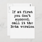 Beta-Version Postkarte (Vorne/Hinten)