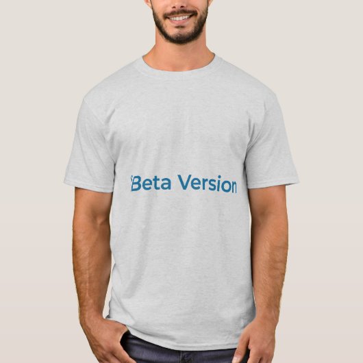 Beta-Version – Tech-Geek-Typografie-Design T-Shirt (Vorderseite)