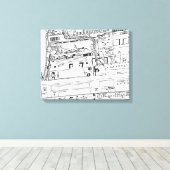 Beta Zeichnend von Sara Motolanez Leinwanddruck (Insitu (Holzboden))