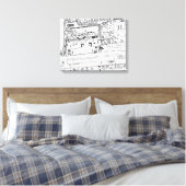 Beta Zeichnend von Sara Motolanez Leinwanddruck (Insitu (Schlafzimmer))