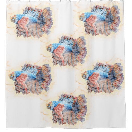 Betafisch Duschvorhang (Vorderseite)