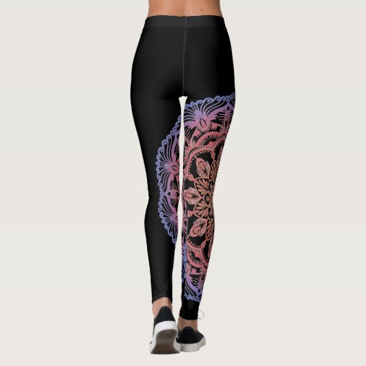Betäubte Mandala durch Megaflora Entwurf Leggings (Rückseite)