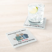 Betäubung Glasuntersetzer (Schrägansicht)