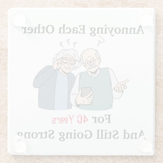 Betäubung Glasuntersetzer (Rückseite)