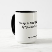 Bete am Arbeitsplatz! Tasse (Vorderseite Links)