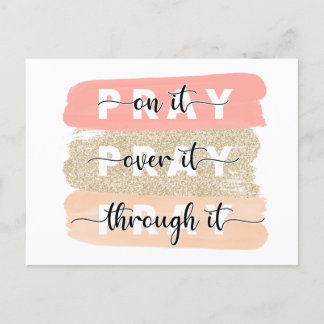 Bete auf der IT Card Religious Card Postkarte