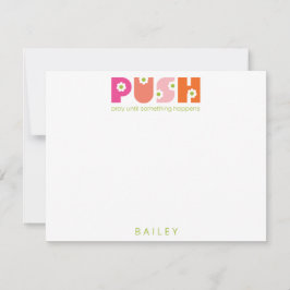 Bete, bis etwas passiert Pink Orange Mitteilungskarte