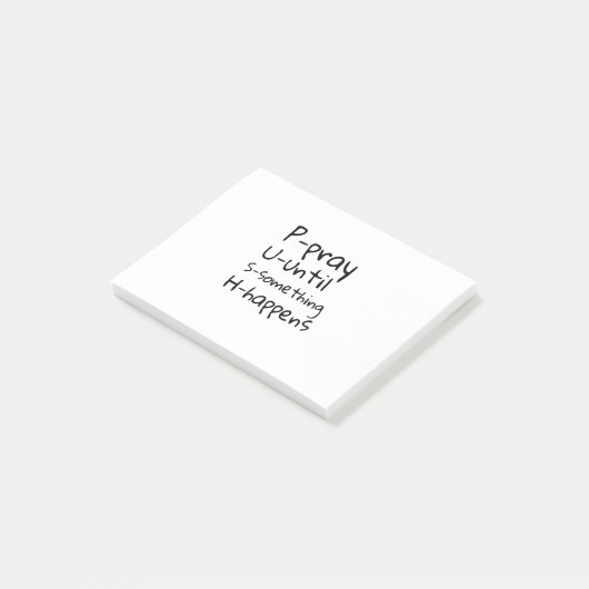 Bete, bis etwas passiert post-it klebezettel (angewinkelt)