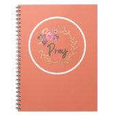 Bete die Schrift mit farbenfrohen Aquarellfarben-B Notizblock (Vorderseite)