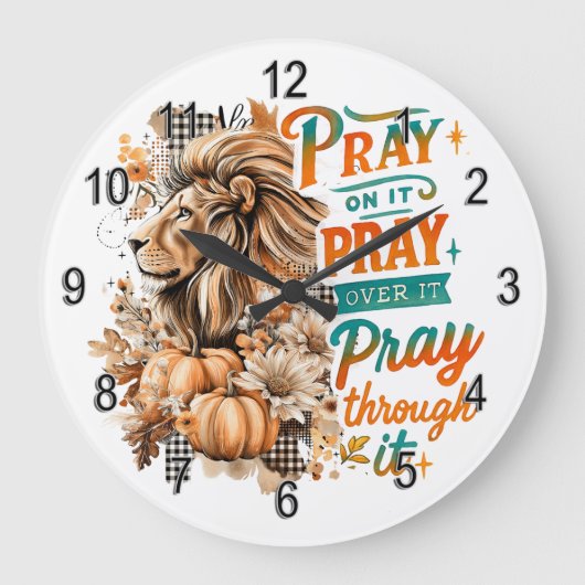 Bete drauf... große wanduhr (Vorderseite)