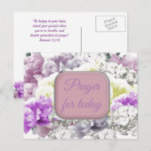 Bete ein Buch für die florale Postkarte von heute (Vorne/Hinten)