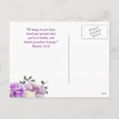 Bete ein Buch für die florale Postkarte von heute (Rückseite)