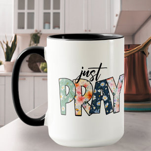 Bete einfach Niedlichen Western Floral Tasse