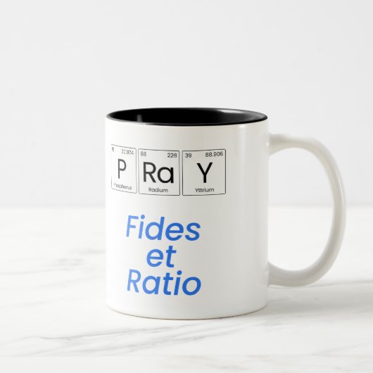 Bete: Fides et Ratio Zweifarbige Tasse (Rechts)