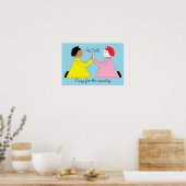 Bete für das Land Poster (Küche)