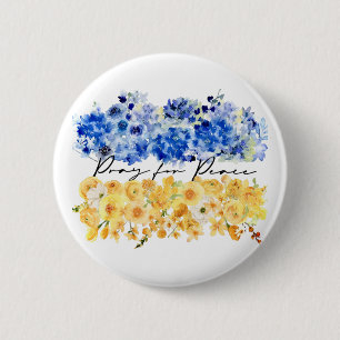 Bete für den Frieden. Frieden in der Ukraine. Aqua Button