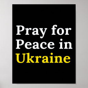 Bete für den Frieden in der Ukraine Poster