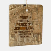 Bete für den Frieden von Jerusalem, Psalm 122:6 Keramikornament (Rechts)