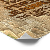 Bete für den Frieden von Jerusalem, Psalm 122:6 Poster (Ecke)