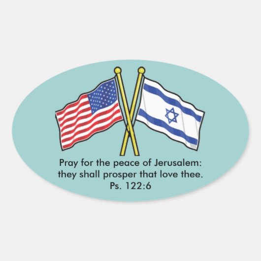 Bete für den Frieden von Jerusalem Stickers (Vorderseite)