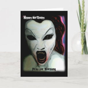 'Bete für den Morgen' auf einer Geburtstagskarte Karte