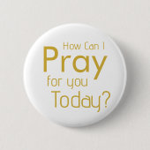 Bete Für Dich Gold Christlich Button (Vorderseite)