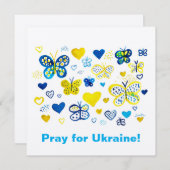 Bete für die Ukraine! Aquarellbutterfische und Her (Vorne/Hinten)