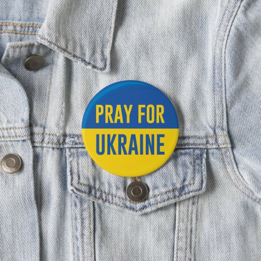 Bete für die Ukraine Button (Beispiel)