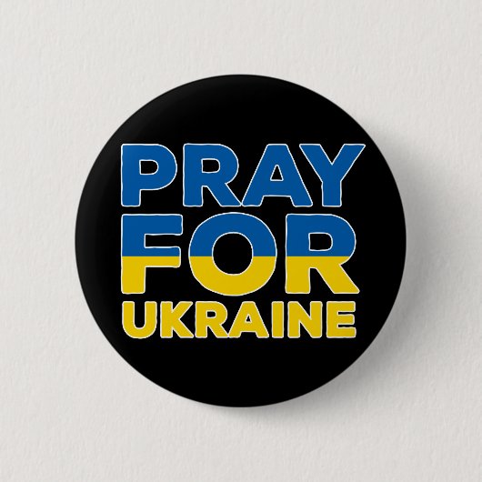 Bete für die Ukraine Button (Vorderseite)