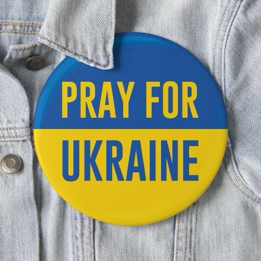 Bete für die Ukraine Button (Beispiel)