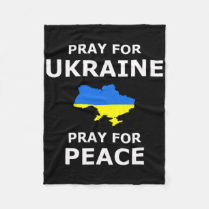 Bete für die Ukraine Frieden Ukraine-Flagge  Fleecedecke