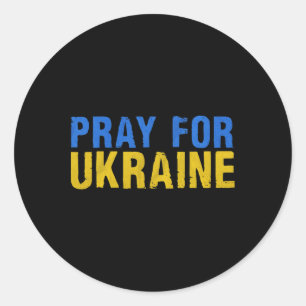 Bete Für Die Ukraine Ich Stehe Mit Ukraine Shirt U Runder Aufkleber
