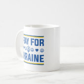 Bete für die Ukraine Kaffeetasse (Vorderseite Links)