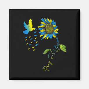 Bete Für Die Ukraine Sonnenblume Ukrainische Flagg Magnet