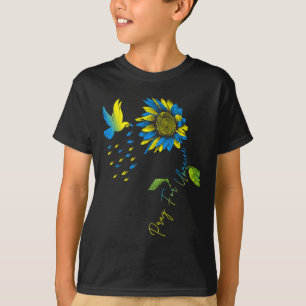 Bete Für Die Ukraine Sonnenblume Ukrainische Flagg T-Shirt