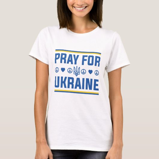 Bete für die Ukraine T-Shirt (Vorderseite)