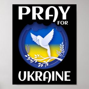 Bete für die Ukraine Unterstütze die Ukraine Poster